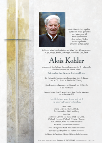 Parte von Alois Kohler