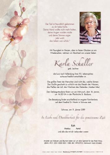 Parte von Karla Schaller