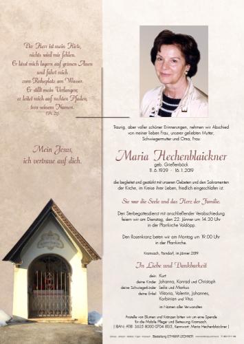 Parte von Maria Hechenblaickner