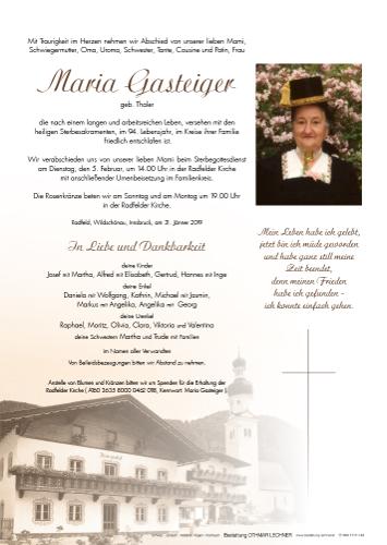 Parte von Maria Gasteiger