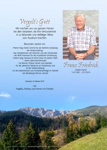 Parte von Franz Friedrich