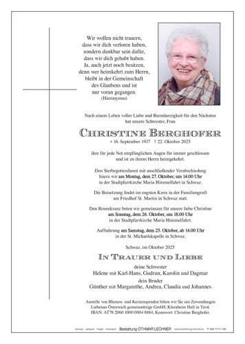 Parte von Christine Berghofer