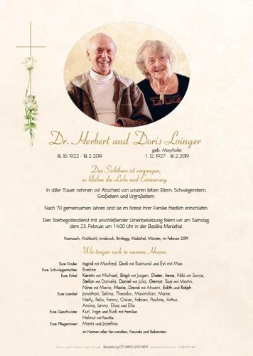 Parte von Loinger Herbert Dr.