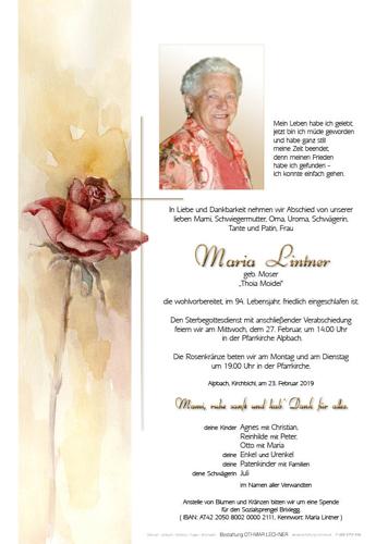 Parte von Maria Lintner