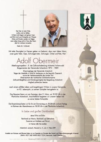 Parte von Adolf Obermeir