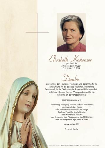 Parte von Kostenzer Elisabeth