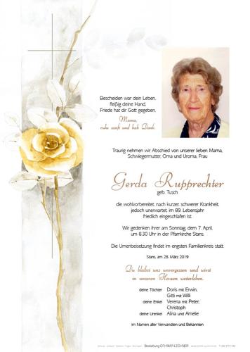 Parte von Gerda Rupprechter