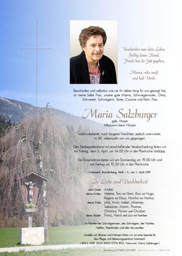 Parte von Maria Salzburger