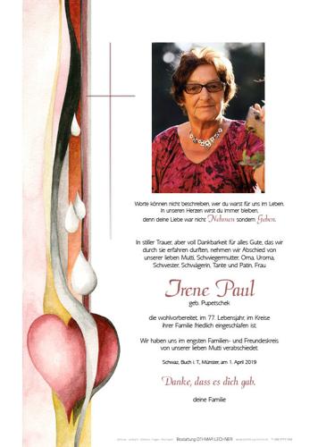 Parte von Irene Paul