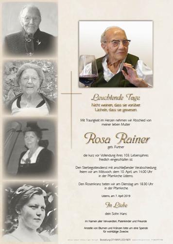 Parte von Rosa Rainer