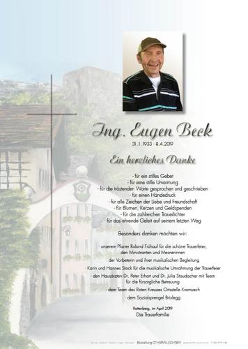 Parte von Beck Eugen Ing.