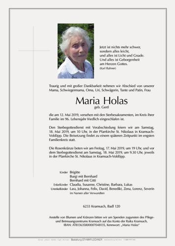 Parte von Maria Holas