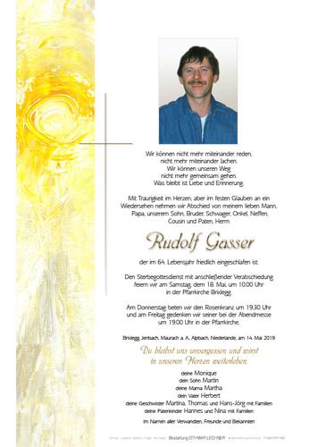 Parte von Rudolf Gasser