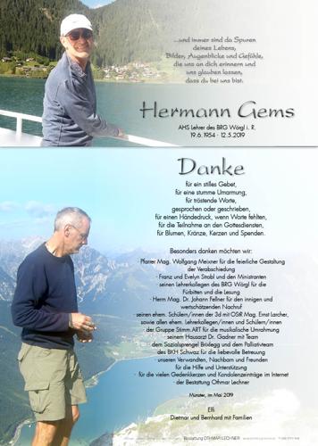 Parte von Hermann Gems