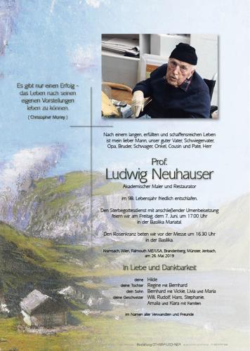 Parte von Neuhauser Ludwig Prof.