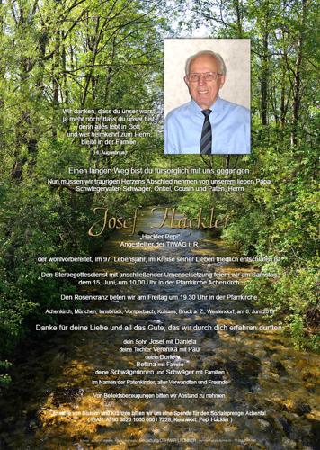Parte von Josef Hackler