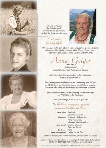 Parte von Anna Geiger