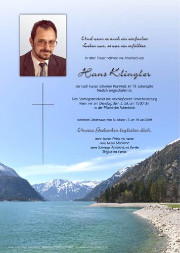 Parte von Hans Klingler