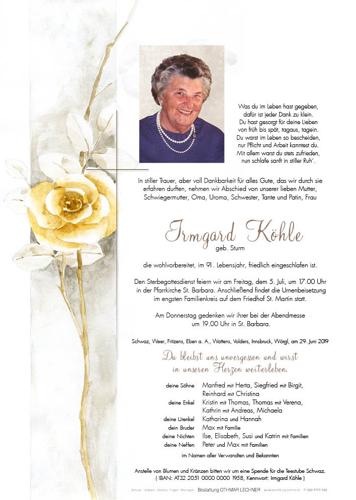 Parte von Irmgard Köhle