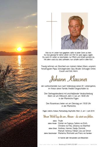 Parte von Johann Klausner