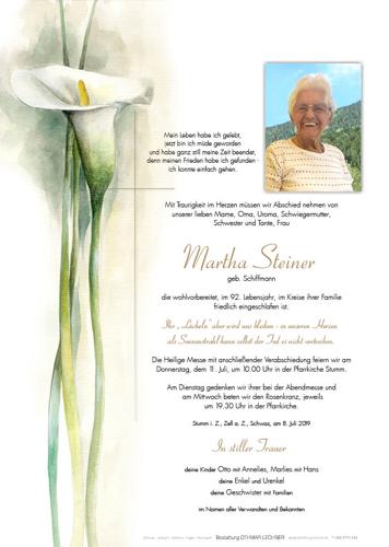 Parte von Martha Steiner