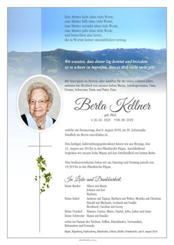 Parte von Berta Kellner