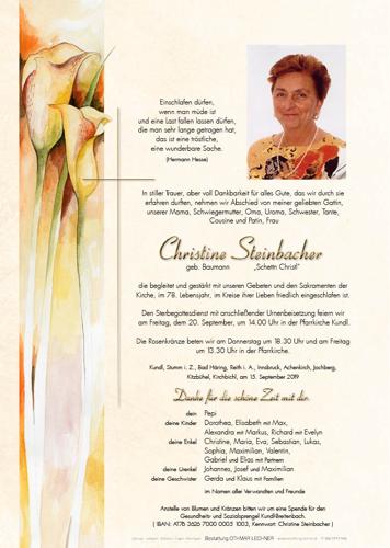 Parte von Christine Steinbacher