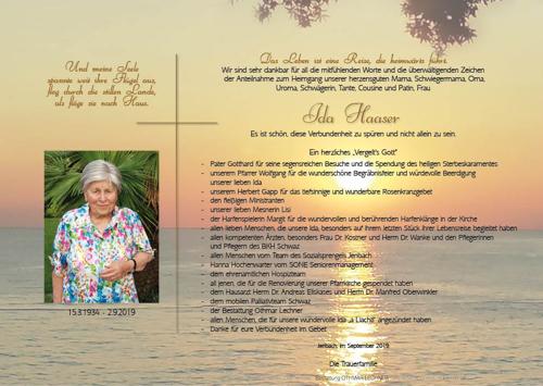 Parte von Ida Haaser