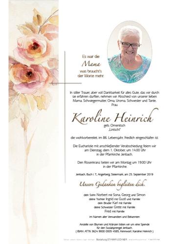 Parte von Karoline Heinrich