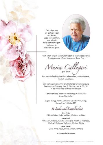 Parte von Maria Callegari