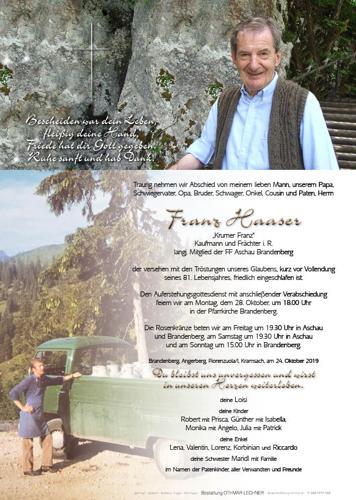 Parte von Franz Haaser