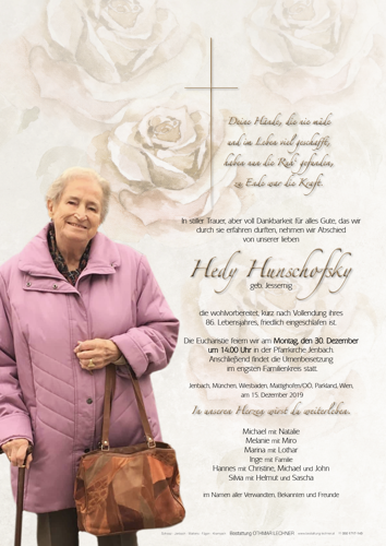 Parte von Hedy Hunschofsky