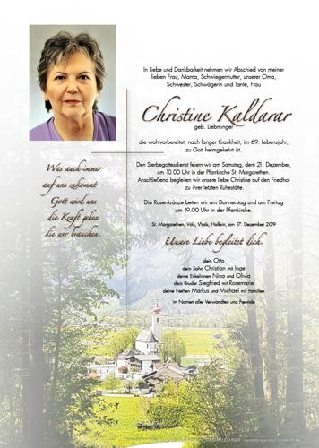 Parte von Christine Kaldarar