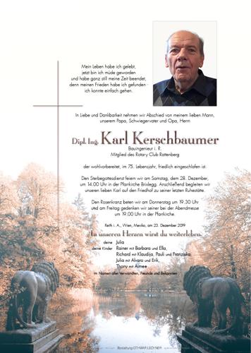 Parte von Ing. Kerschbaumer Karl Dipl.