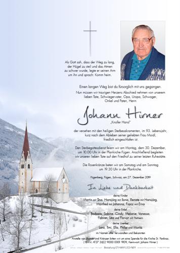 Parte von Johann Hirner