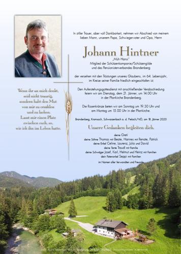 Parte von Johann Hintner