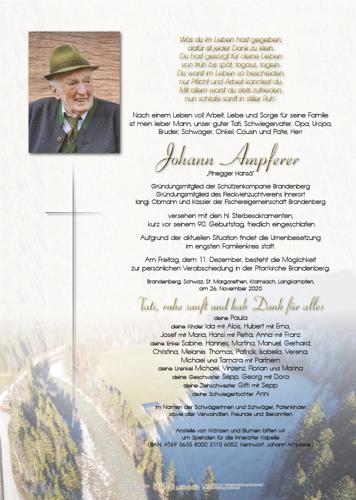 Parte von Johann Ampferer