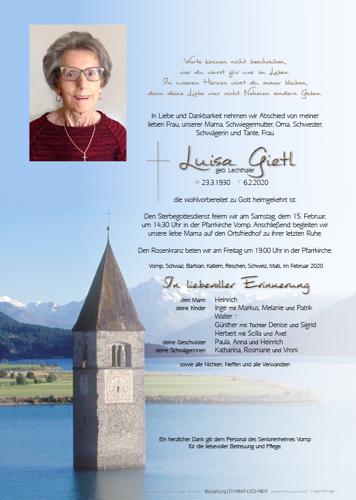 Parte von Luisa Gietl