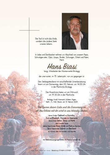 Parte von Hans Biasi