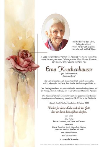 Parte von Erna Kruckenhauser