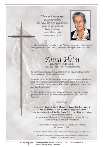 Parte von Anna Heim