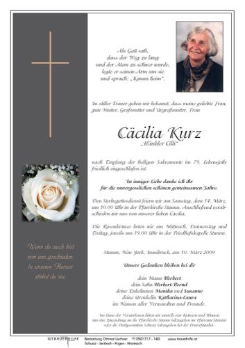Parte von  Kurz Cäcilia Frau