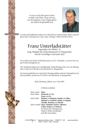Parte von  Unterladstätter Franz Herr