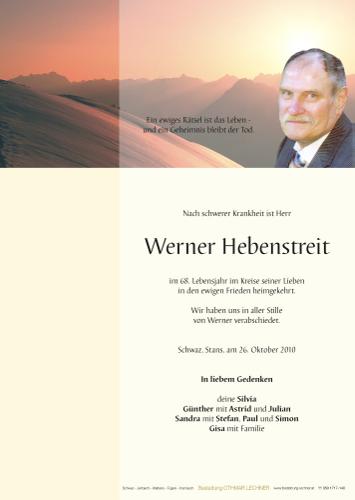 Parte von Werner Hebenstreit