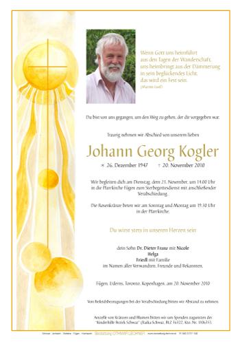 Parte von Johann Georg Kogler