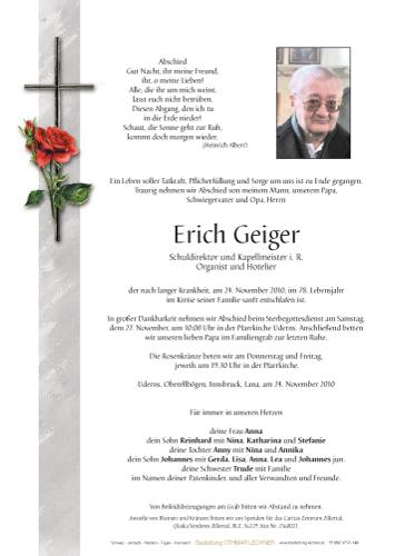 Parte von Erich Geiger