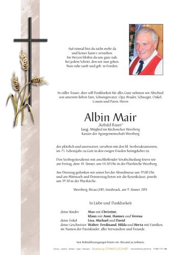 Parte von Albin Mair