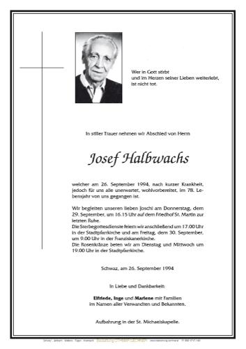 Parte von Josef Halbwachs