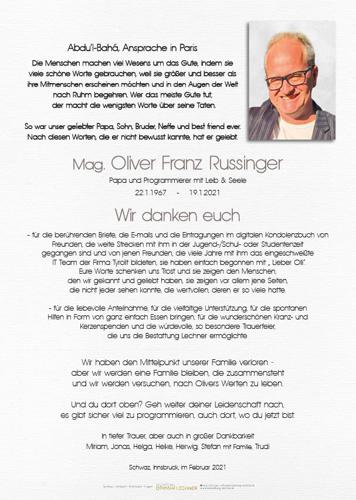 Parte von Oliver Franz Russinger