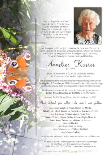 Parte von Annelies Karrer